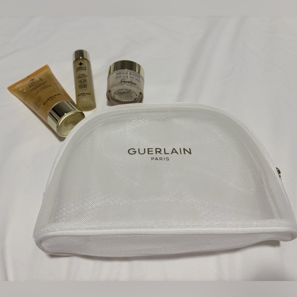 Guerlain White Bag with Skincare Trio